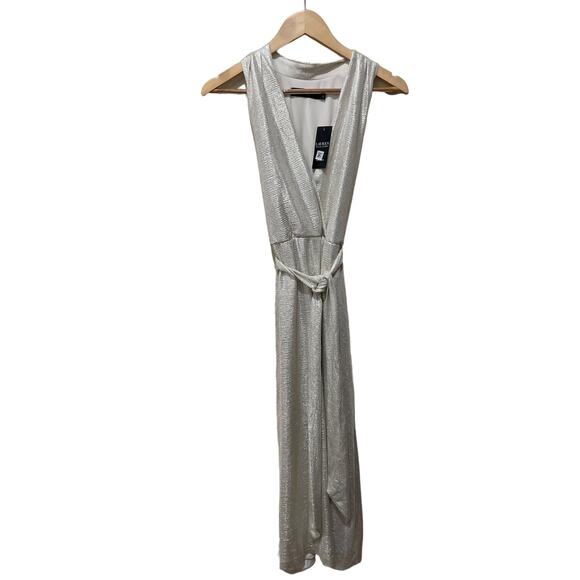 LAUREN RALPH LAUREN Women's Metallic‎ Jersey Halter Cocktail Dress Size 10 - Picture 9 of 10